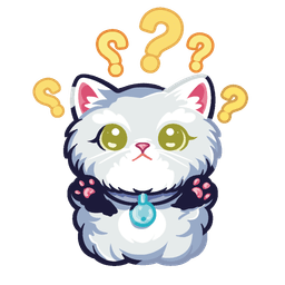 Confused Wishy cat mascot